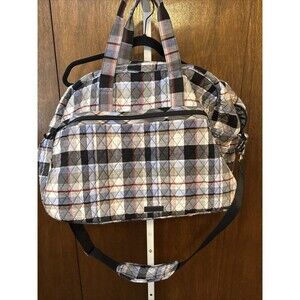Vera Bradley Perfectly Plaid Large Traveler Weekend Duffel Bag 22x11x11